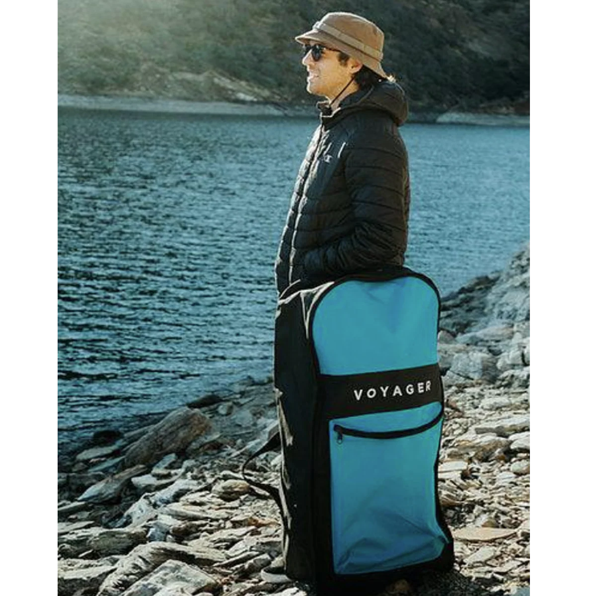 10'10" Woodgrain Voyager Inflatable SUP Package - Image 4