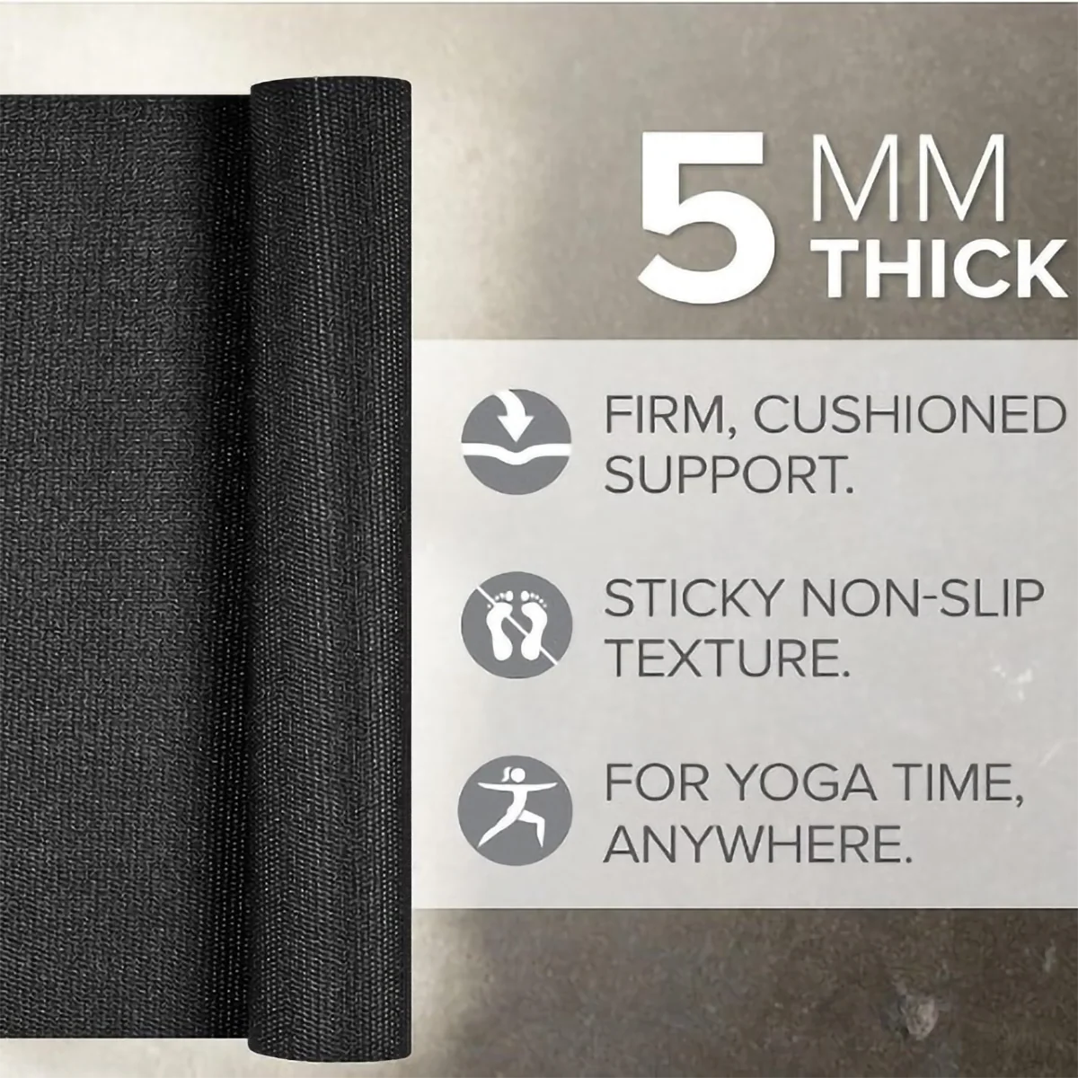 5mm Solid Yoga Mat - Image 6