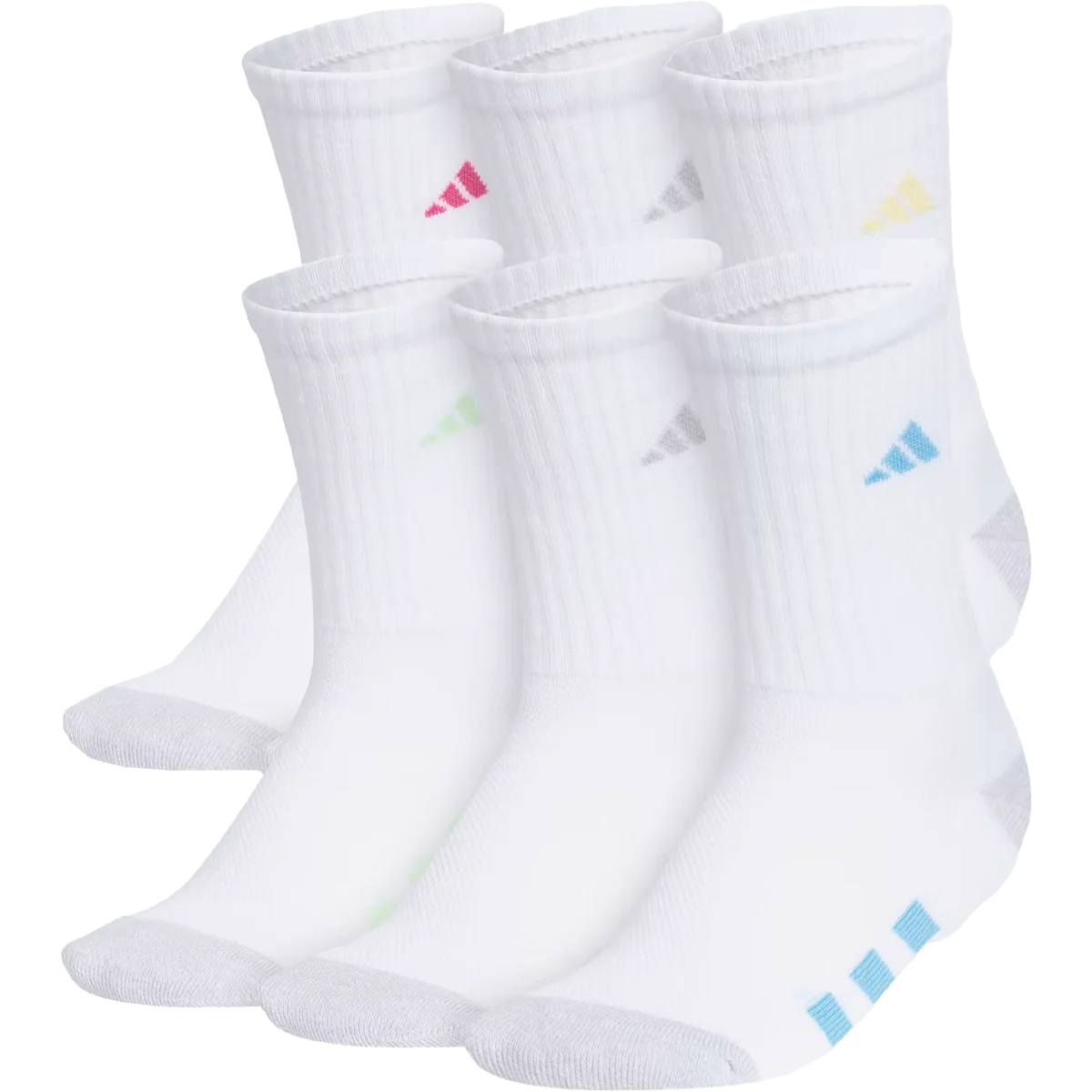 Youth Adidas Cushion Mixed 6-Pack Crew
