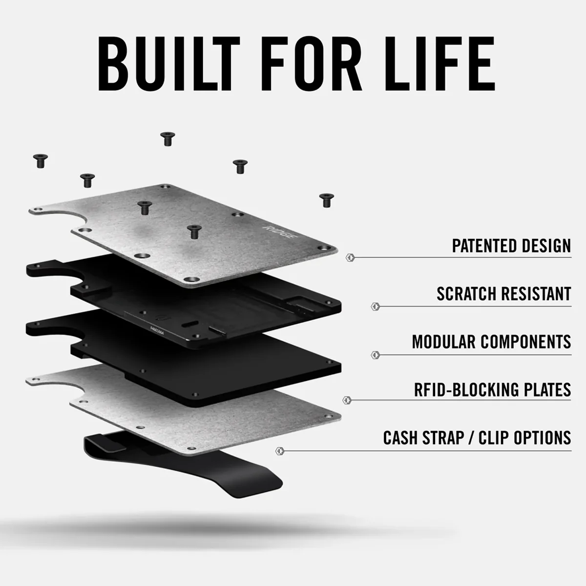 Aluminum Wallet with Cash Strap - Image 11