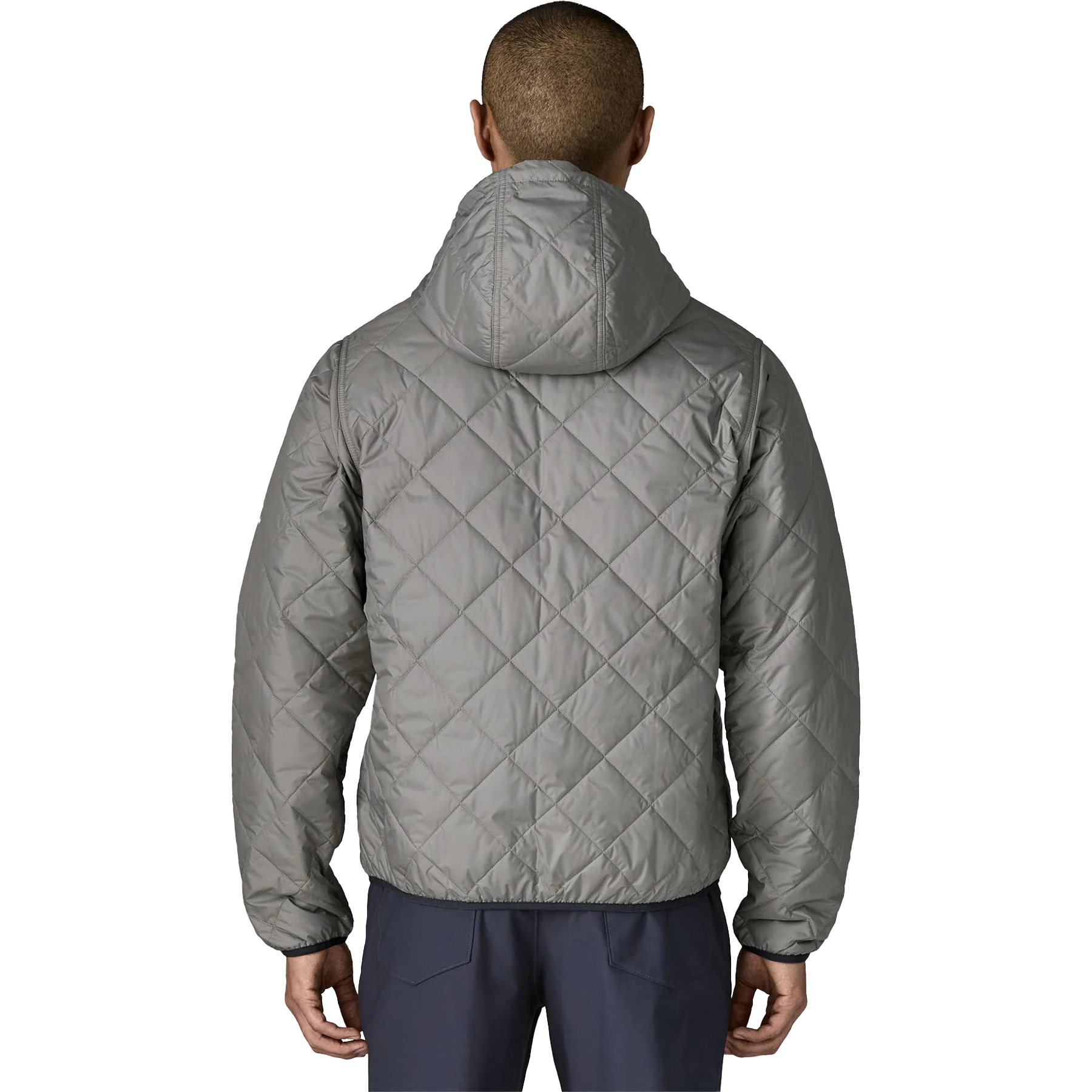 Men's Diamond Quilted Bomber Hoody - Image 11