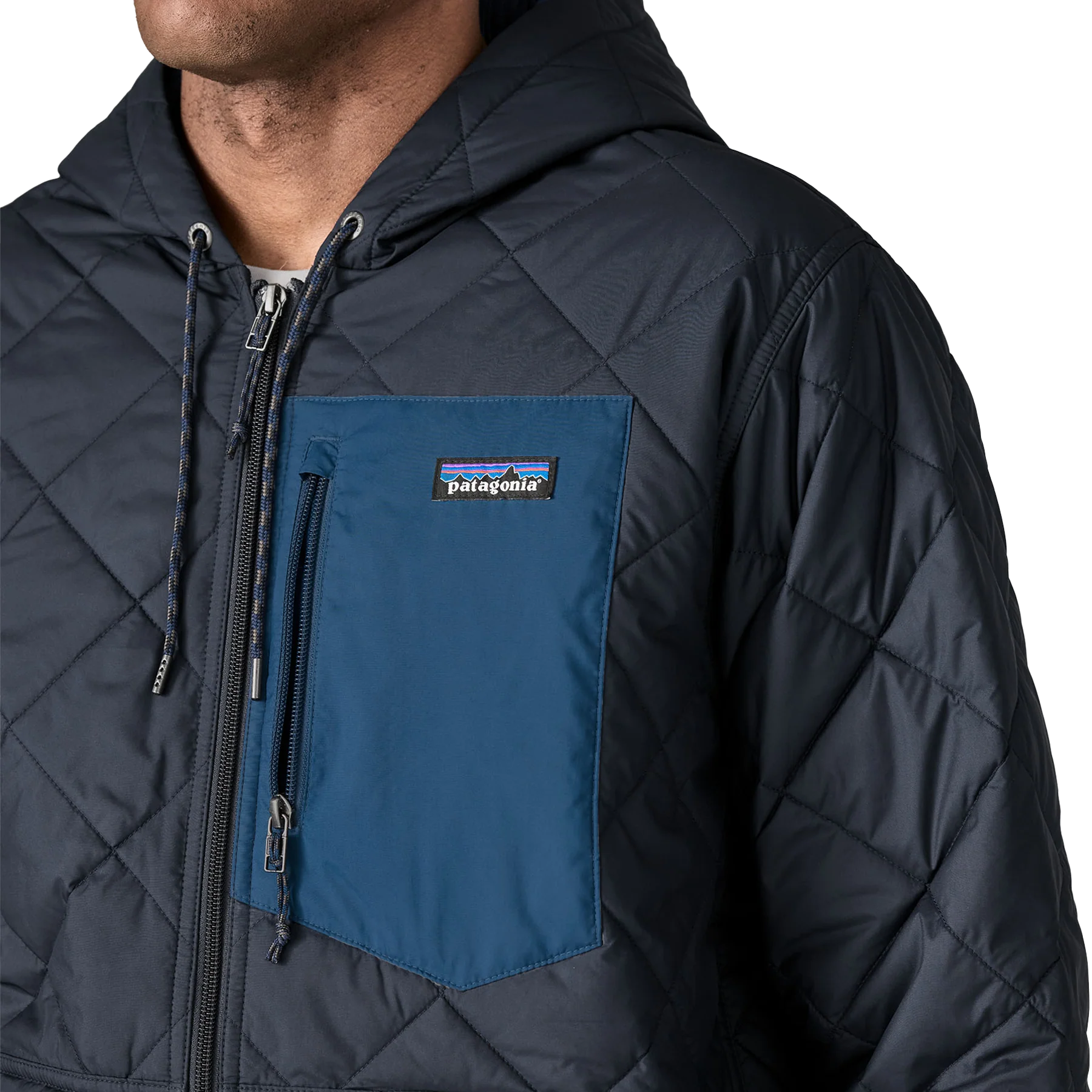 Men's Diamond Quilted Bomber Hoody - Image 7