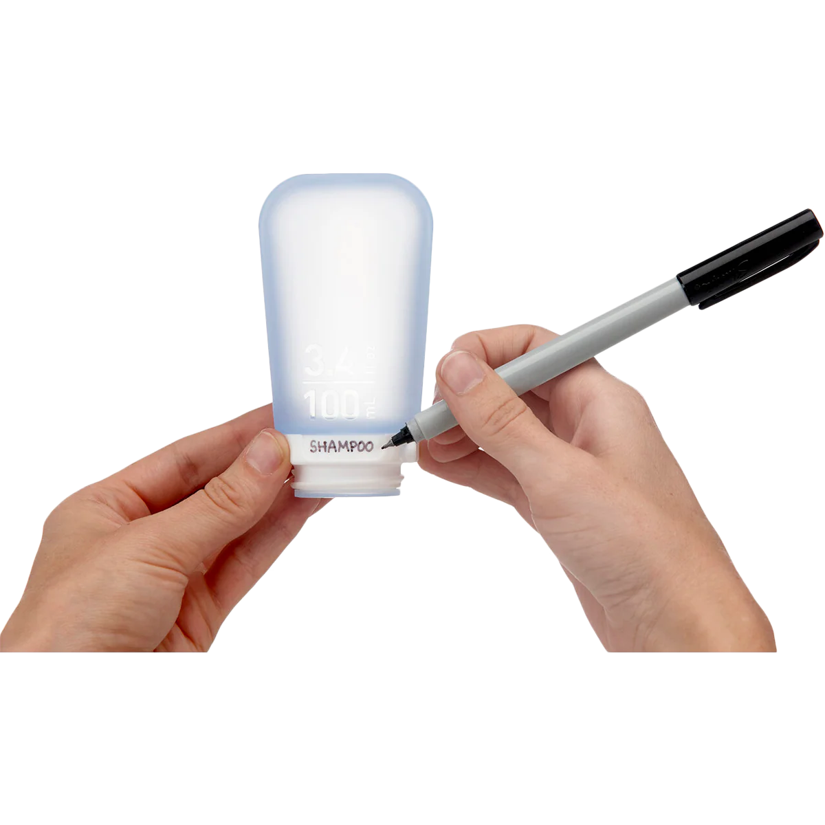 GoToob+ Squeezable Silicone Travel Bottle 3.4 oz (3 Pack) - Image 2