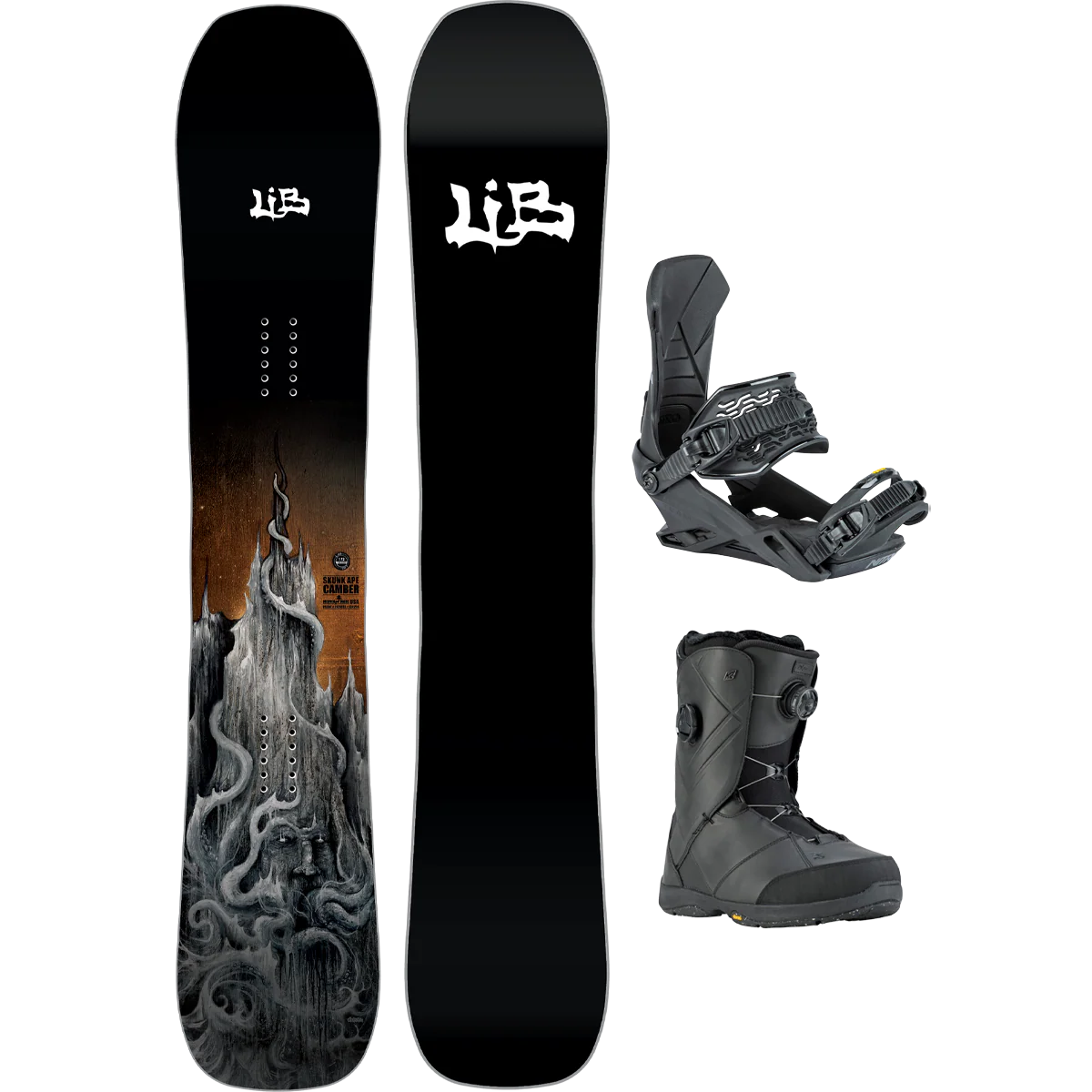 Lib Tech Skunk Ape Camber Demo Snowboard Package