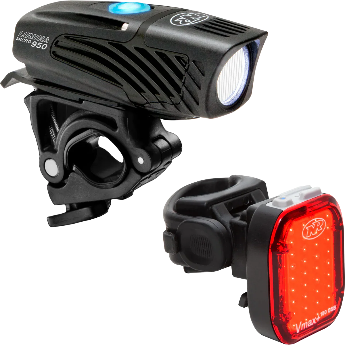 Lumina Micro 950 and Vmax+ 180 Combo Front and Rear Light Set