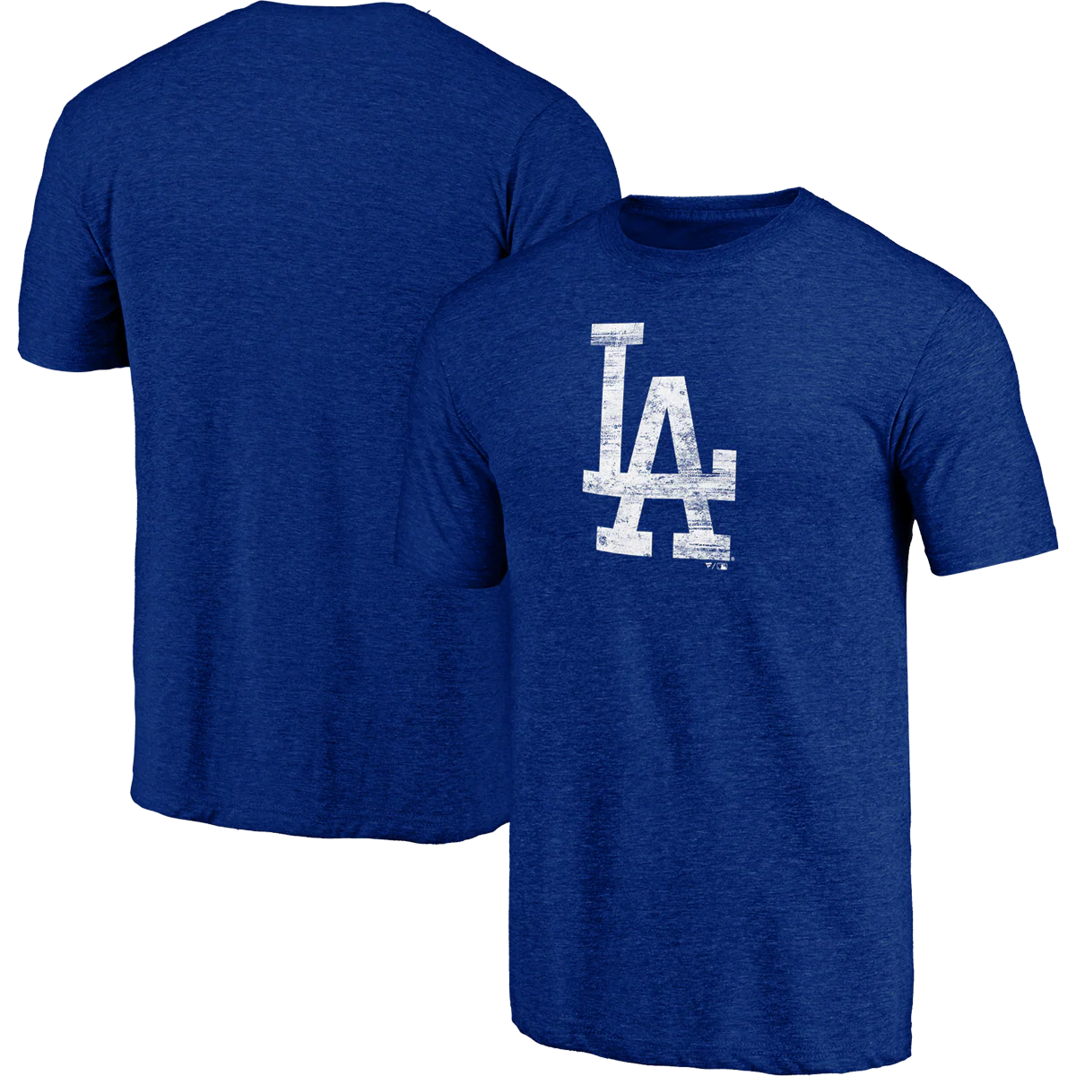 Men's Dodgers Triblend Logo Short Sleeve - Image 3