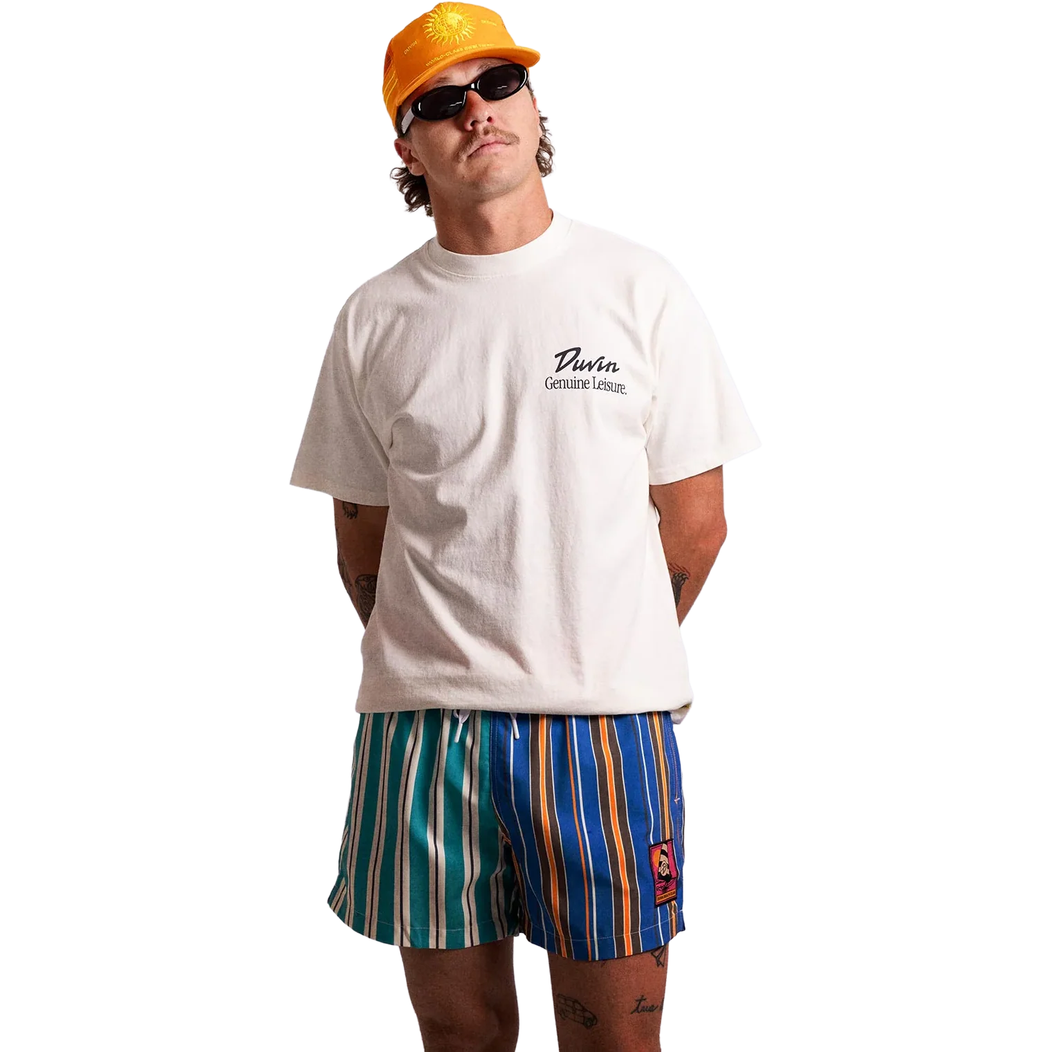 Men's Double Stripes Split Swim Short - Image 3