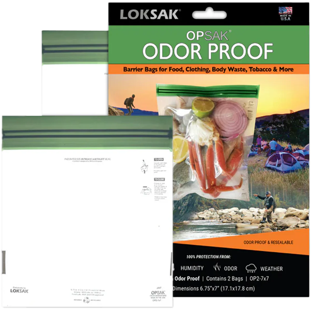 Opsak Barrier Bag 7" x 7" (2 Pack)