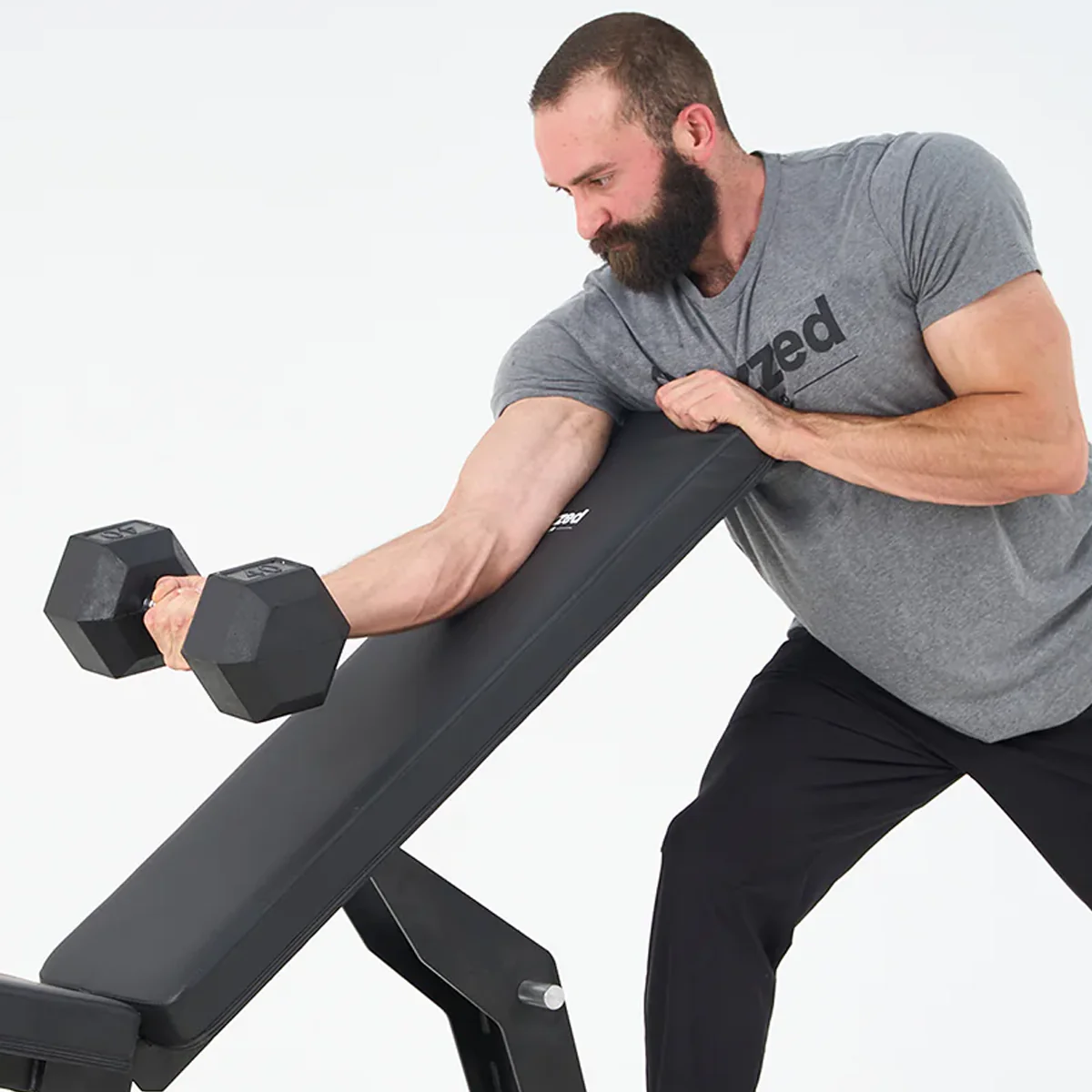 Rubber Hex Dumbbell 8 lb - Image 3