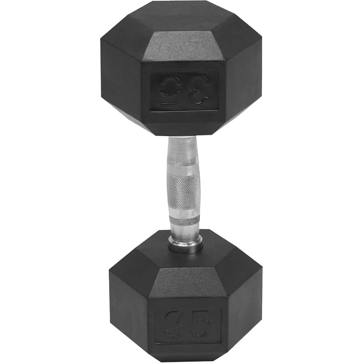 Rubber Hex Dumbbell 45 lb - Image 2