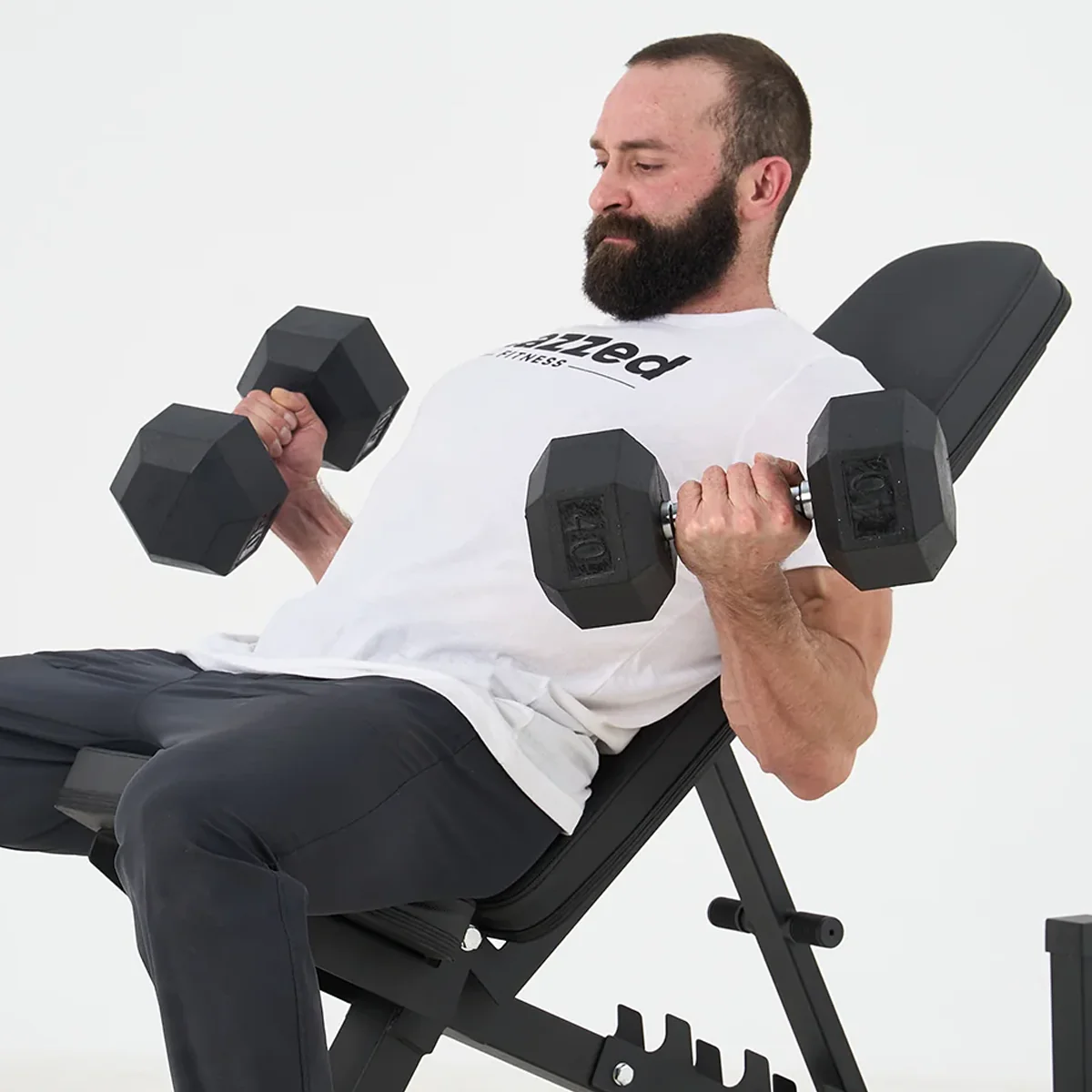 Rubber Hex Dumbbell 20 lb - Image 3
