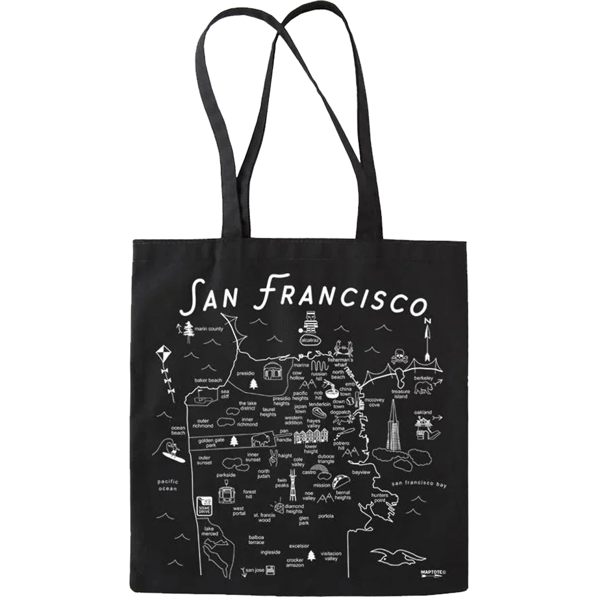 San Francisco Black Everyday Tote