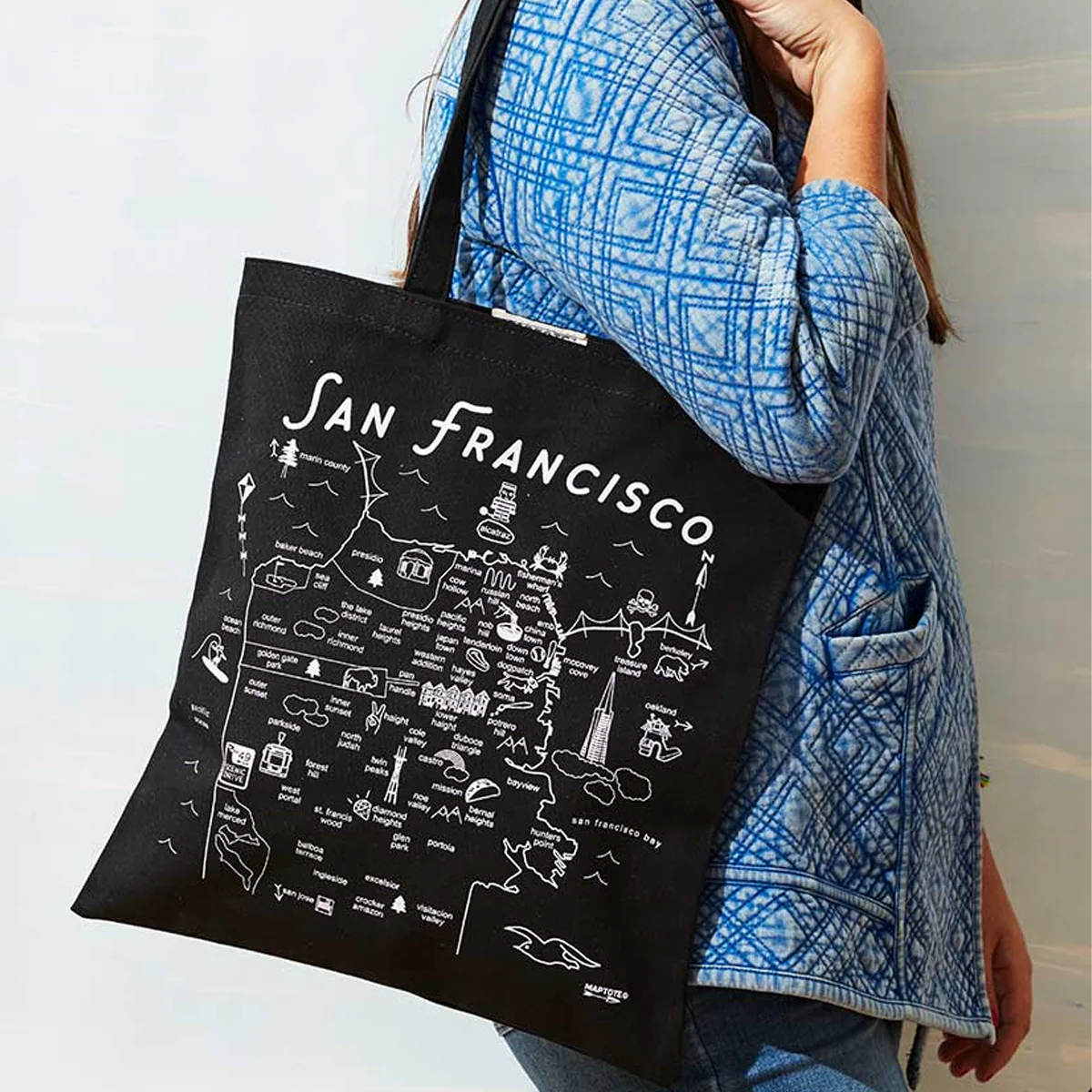 San Francisco Black Everyday Tote - Image 2