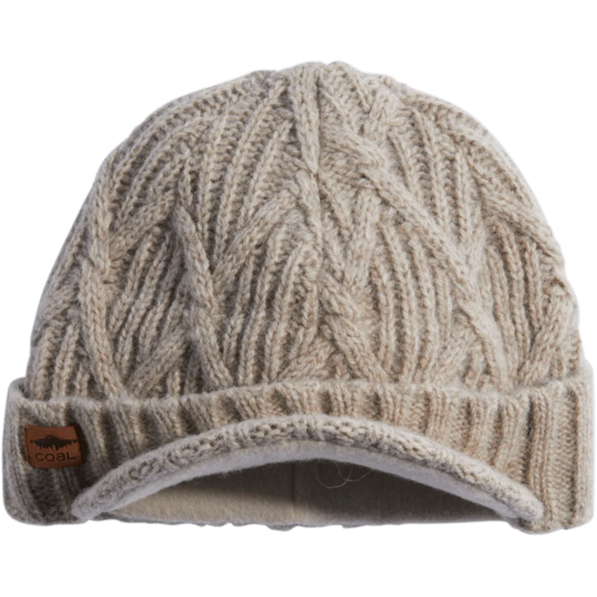 The Yukon Cable Knit Wool Brim Beanie - Image 2