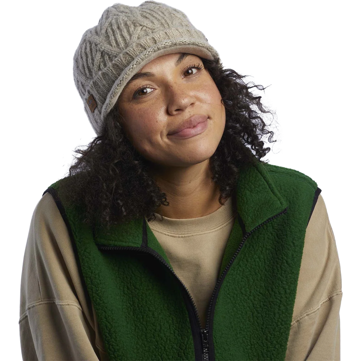The Yukon Cable Knit Wool Brim Beanie - Image 6