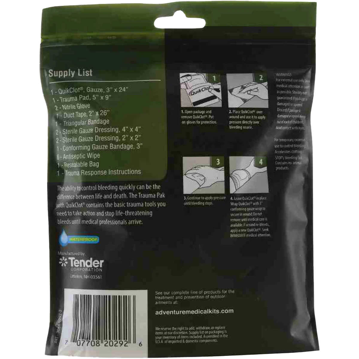 Trauma Pak First Aid Kit with QuikClot - Image 3