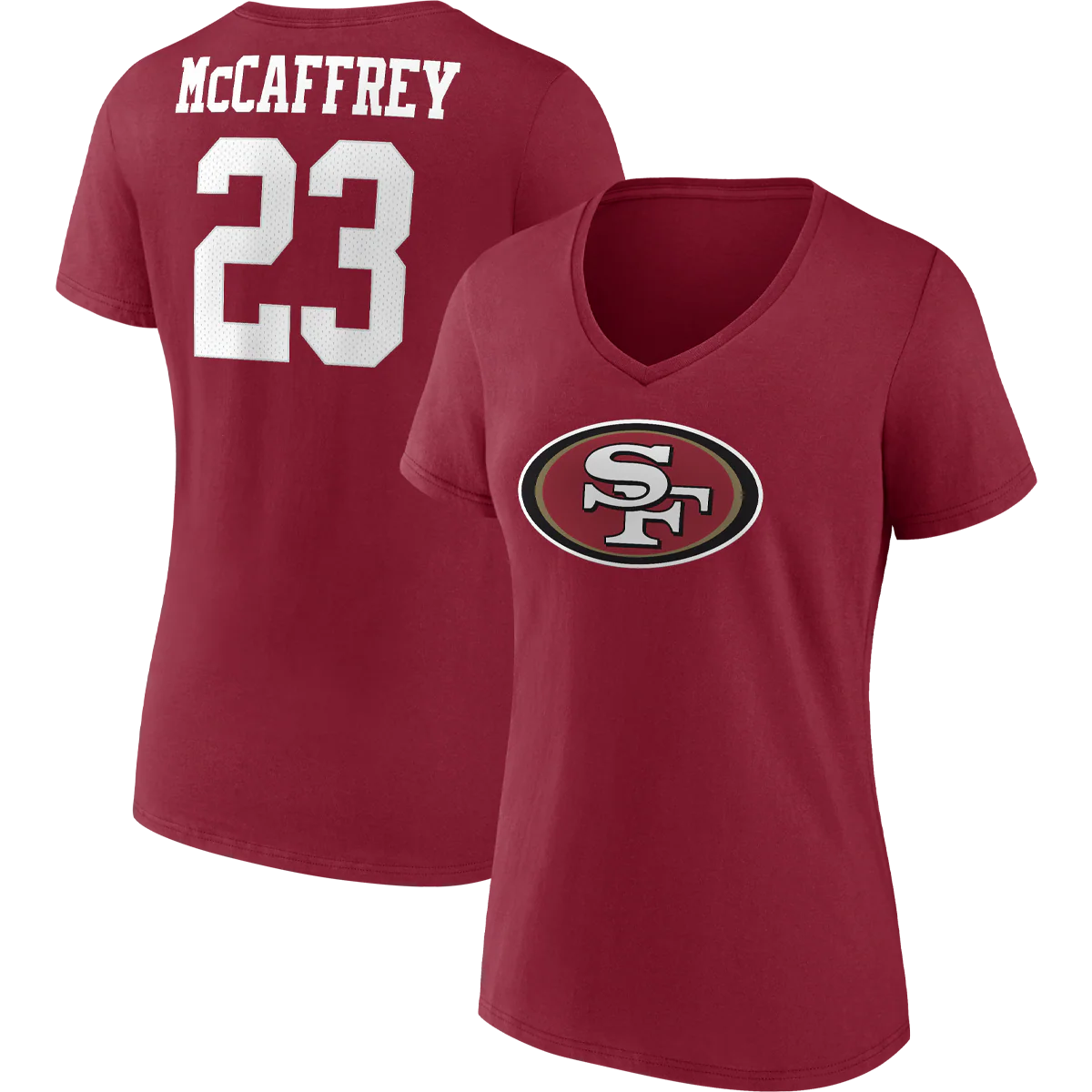 Women's 49ers Player Icon Name & Number Tee - McCaffrey