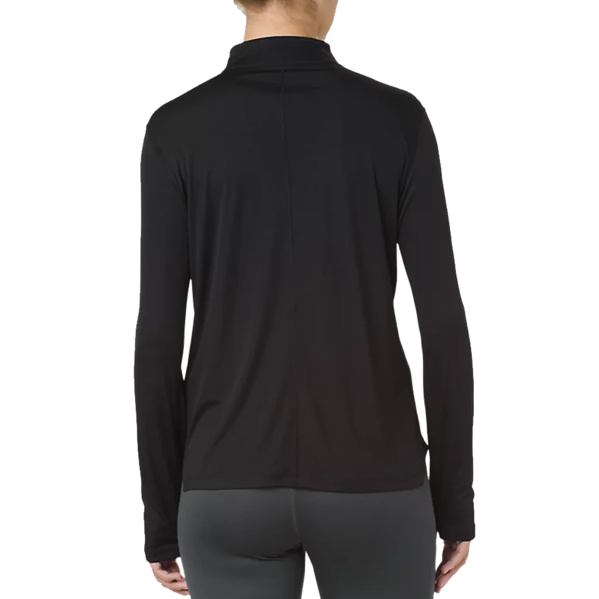 Women's Silver Long Sleeve 1/2 Zip - Image 2