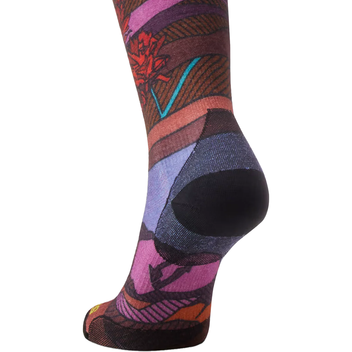Women's Ski Floral Field Print Over The Calf Socks - Image 4