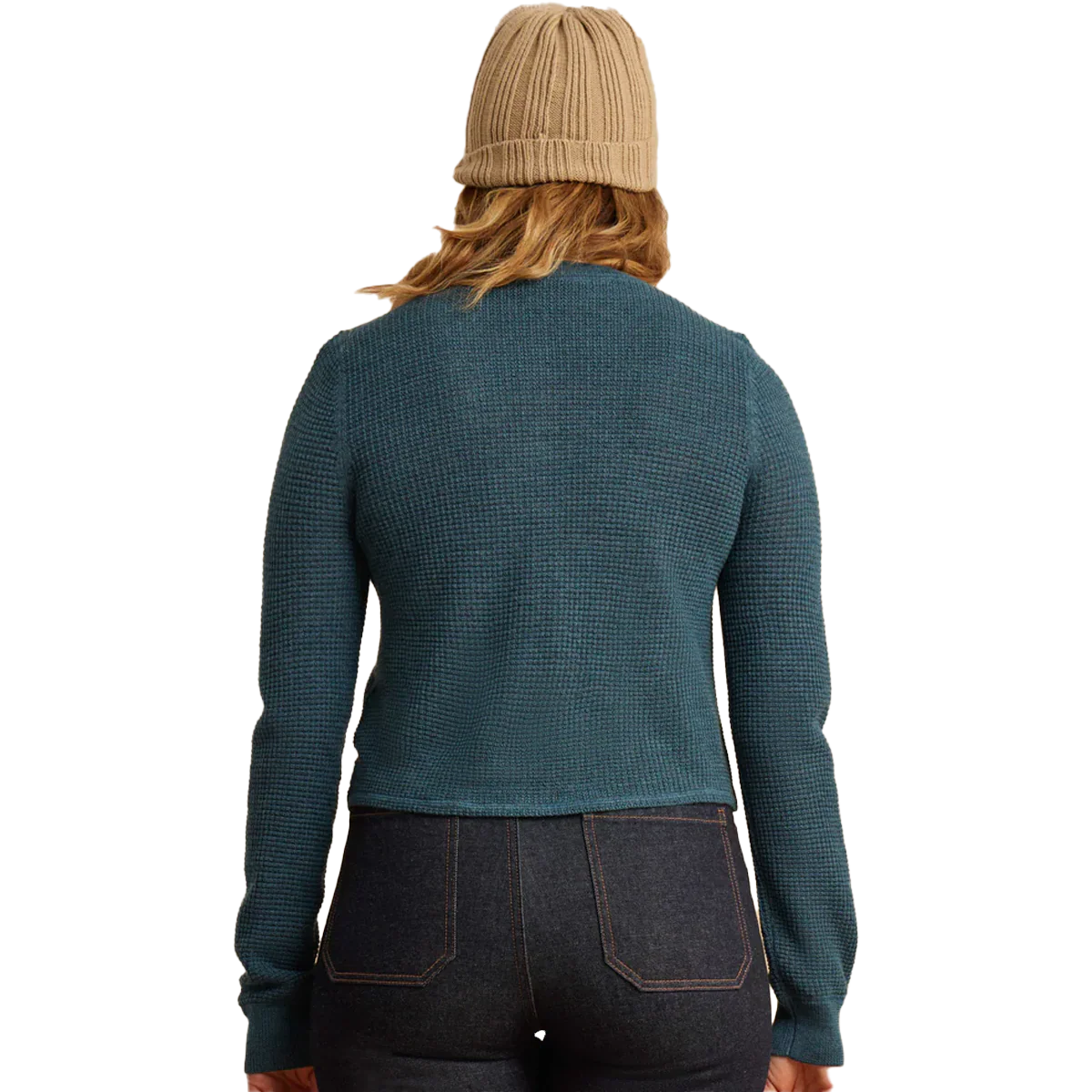 Women's Well Worn Thermal Long Sleeve Henley - Image 3