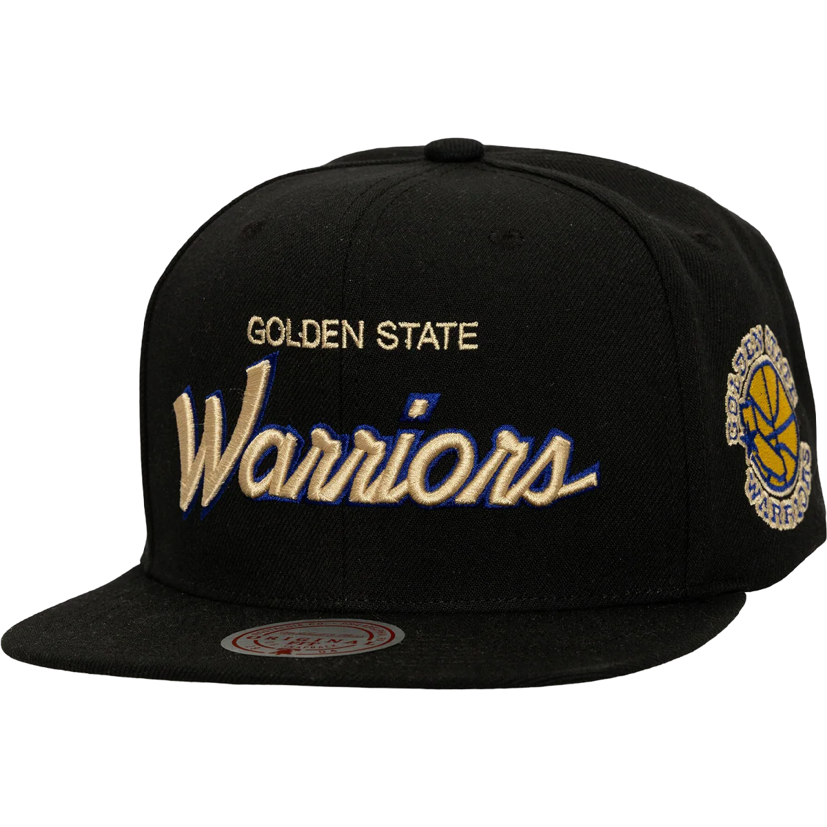 Warriors Cream Script Snapback