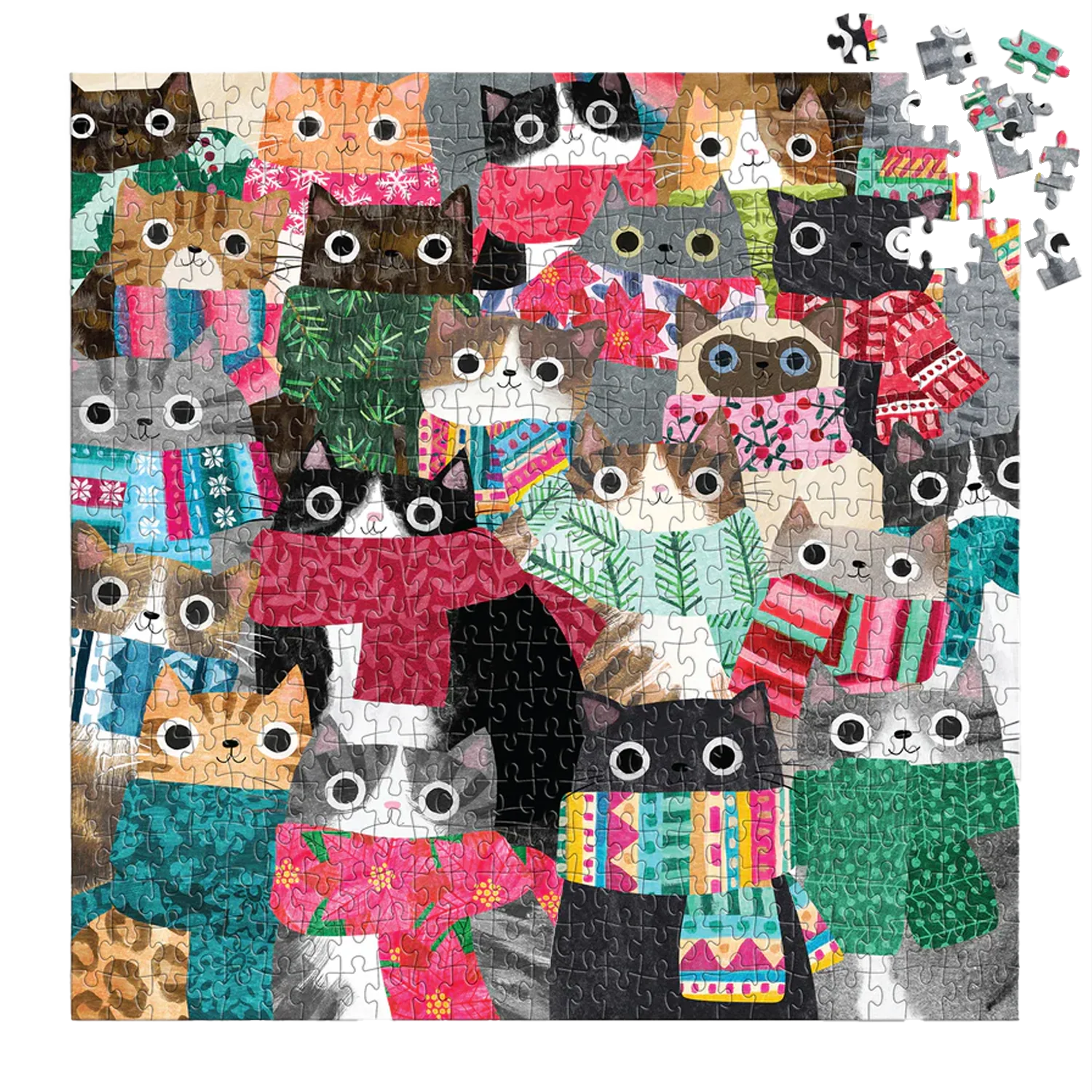 Wintery Cats 500 Piece Puzzle - Image 2