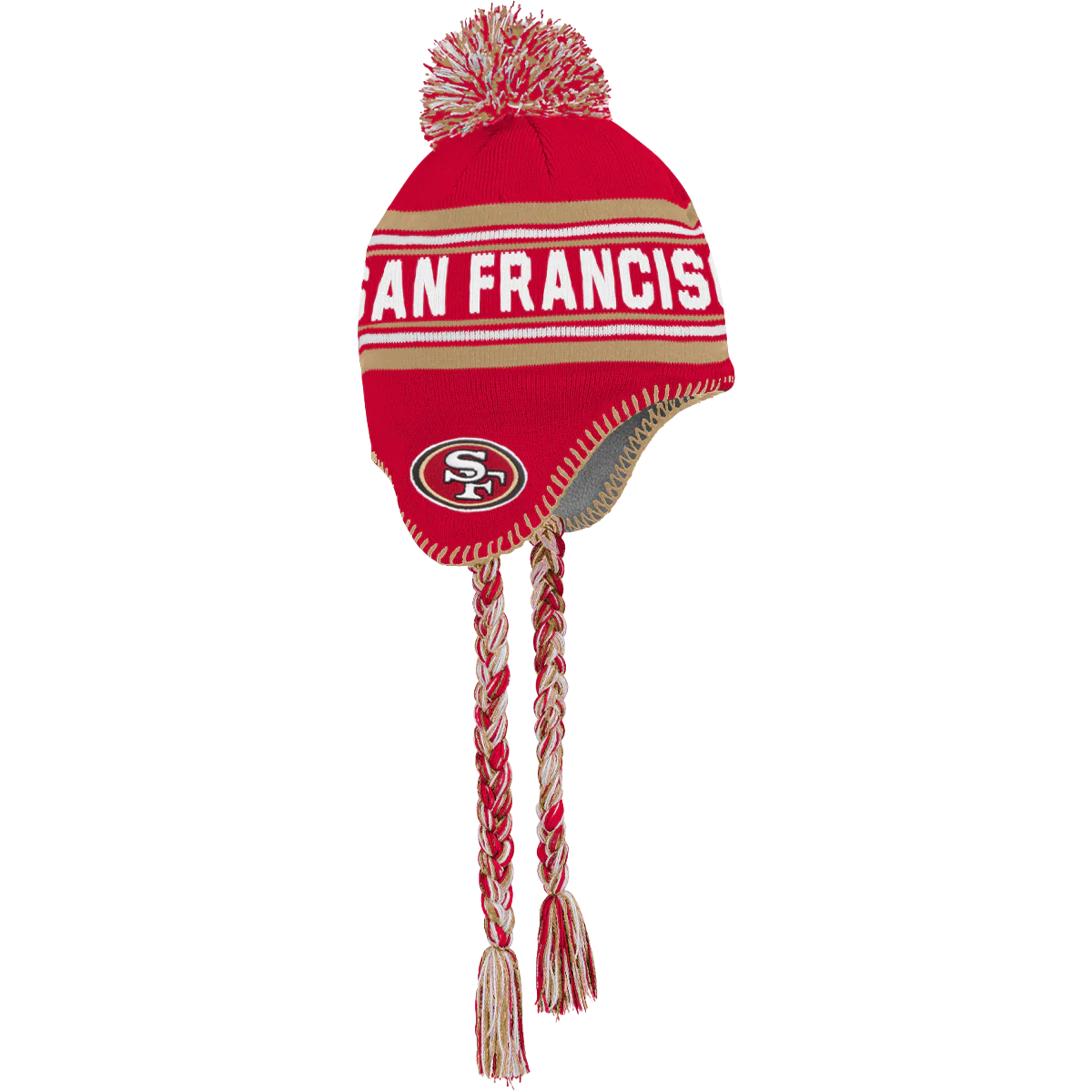Youth 49ers Jacquard Tassel Knit with Pom - Preschool - Image 2