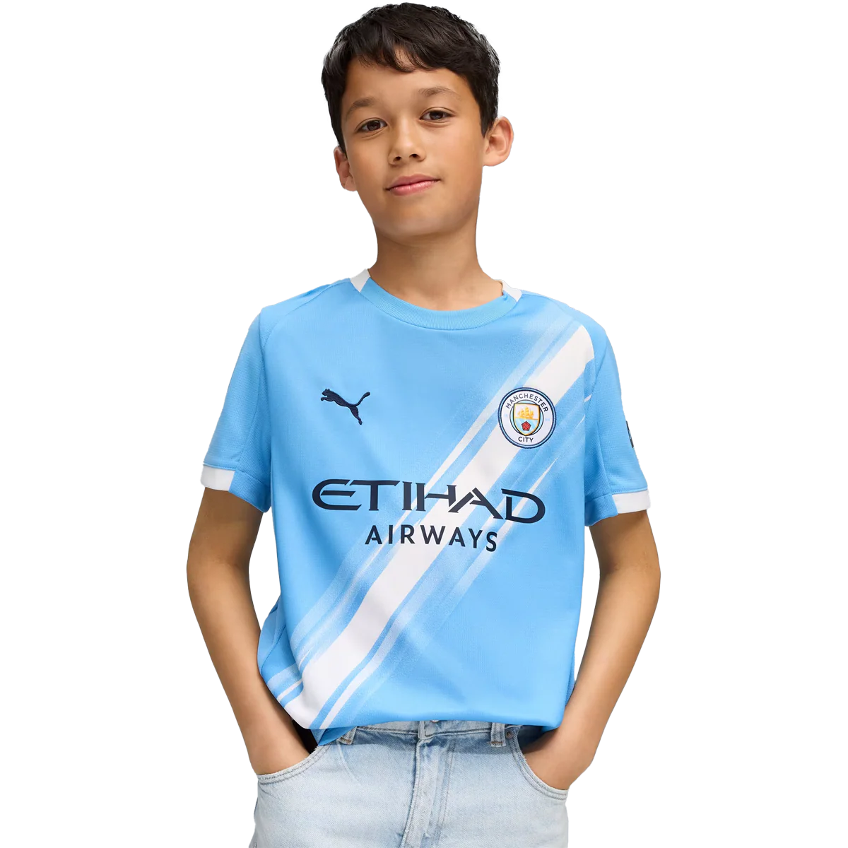 Youth Manchester City FC Home Jersey Replica - Image 3