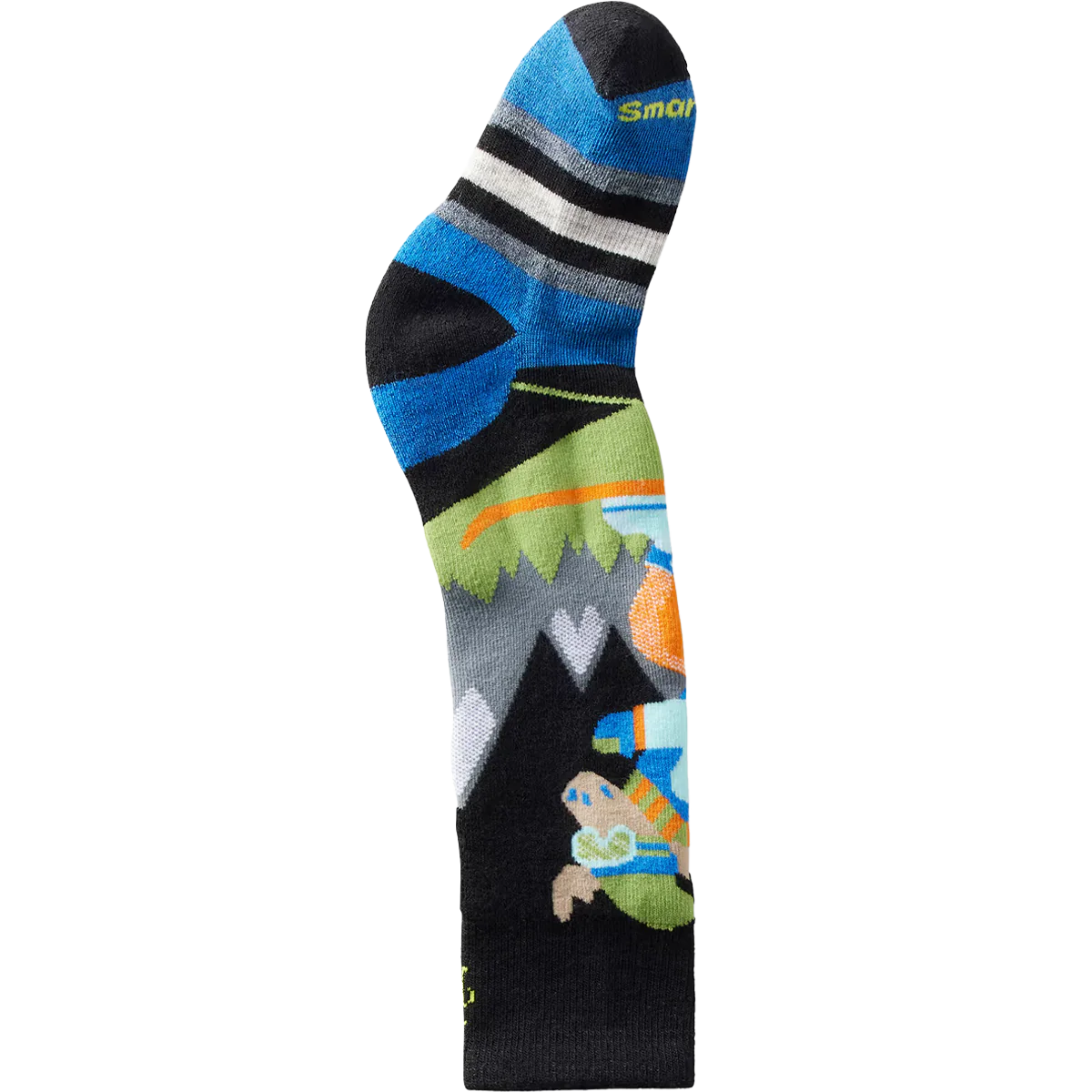 Youth Wintersport Full Cushion Mountain Moose Pattern Over The Calf Socks - Image 4